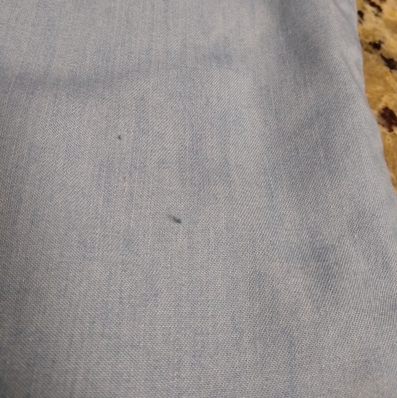 H&M &Denim chambray wide leg paper bag waist cropped pants, 6 - Picture 15 of 15